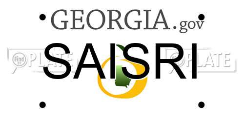 SAISRI Georgia License Plate