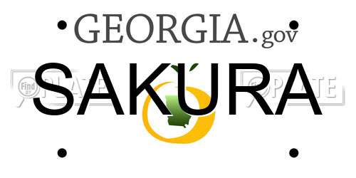 SAKURA Georgia License Plate