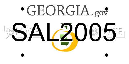SAL2005 Georgia License Plate