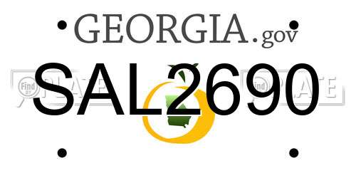 SAL2690 Georgia License Plate