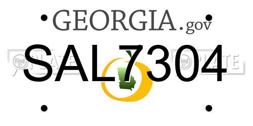 SAL7304 Georgia License Plate