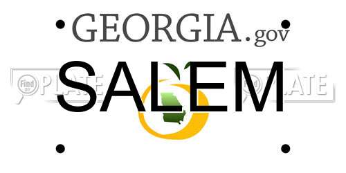 SALEM Georgia License Plate