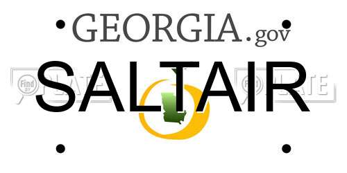 SALTAIR Georgia License Plate