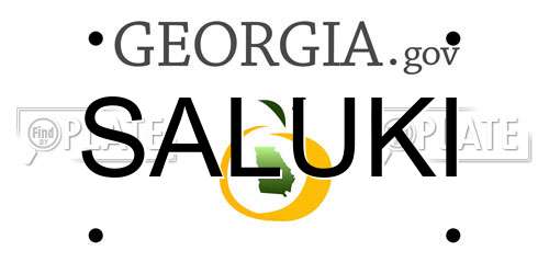 SALUKI Georgia License Plate