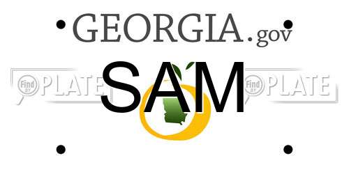 SAM Georgia License Plate