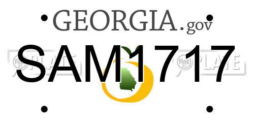 SAM1717 Georgia License Plate