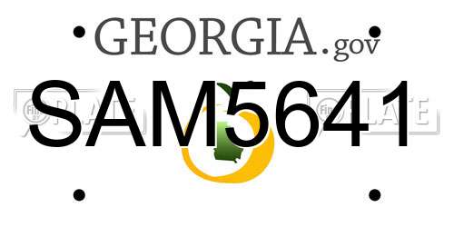 SAM5641 Georgia License Plate