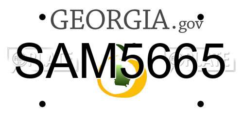 SAM5665 Georgia License Plate