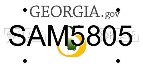 SAM5805 Georgia License Plate
