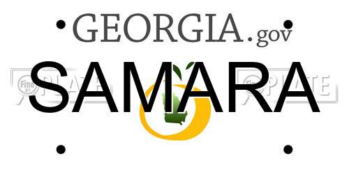 SAMARA Georgia License Plate