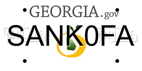SANK0FA Georgia License Plate