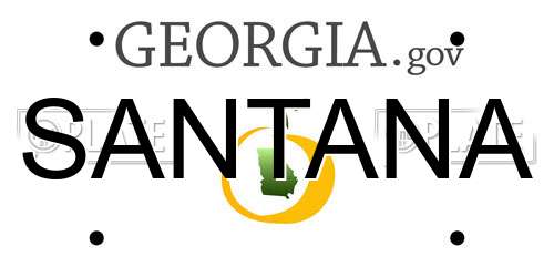 SANTANA Georgia License Plate