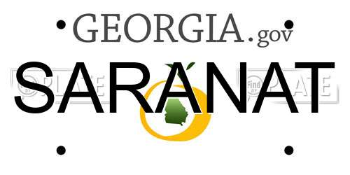 SARANAT Georgia License Plate