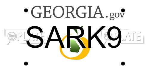 SARK9 Georgia License Plate