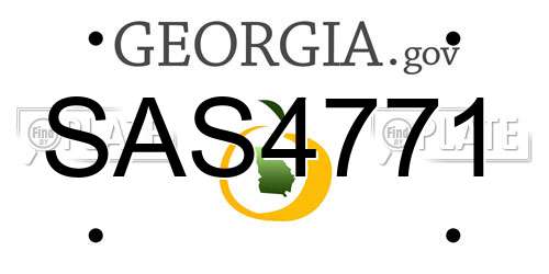 SAS4771 Georgia License Plate