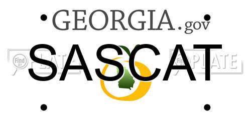 SASCAT Georgia License Plate