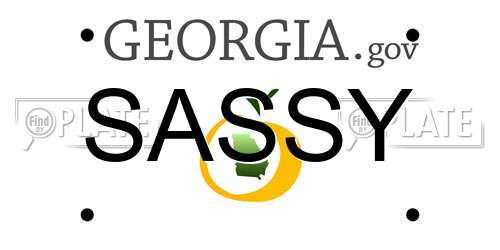 SASSY Georgia License Plate