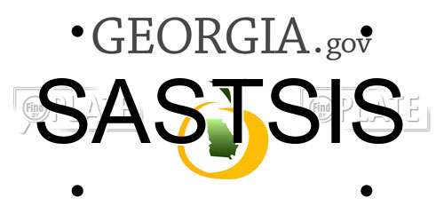 SASTSIS Georgia License Plate