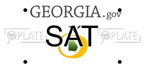 SAT Georgia License Plate