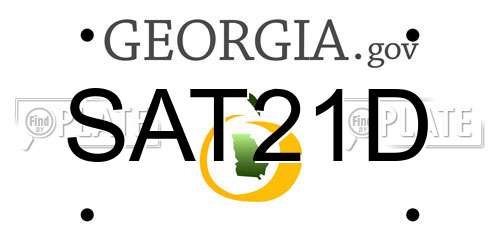 SAT21D Georgia License Plate