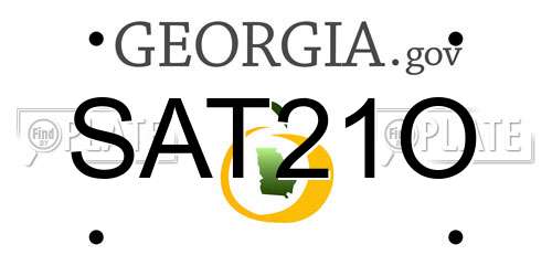 SAT21O Georgia License Plate
