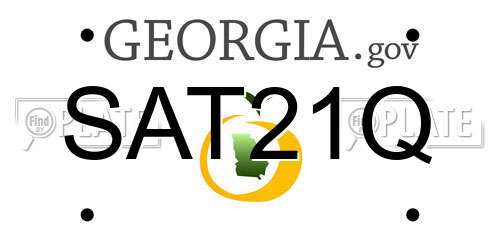 SAT21Q Georgia License Plate