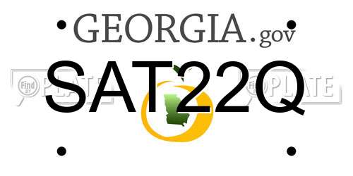 SAT22Q Georgia License Plate