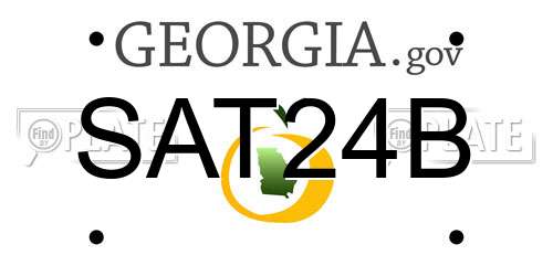 SAT24B Georgia License Plate