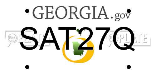 SAT27Q Georgia License Plate