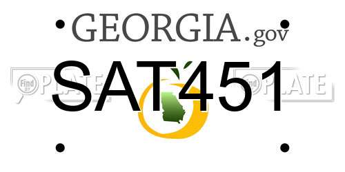 SAT451 Georgia License Plate