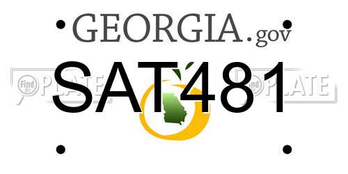 SAT481 Georgia License Plate
