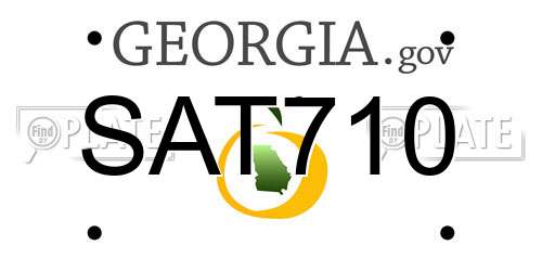 SAT710 Georgia License Plate