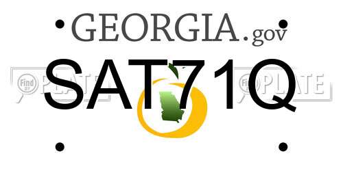 SAT71Q Georgia License Plate