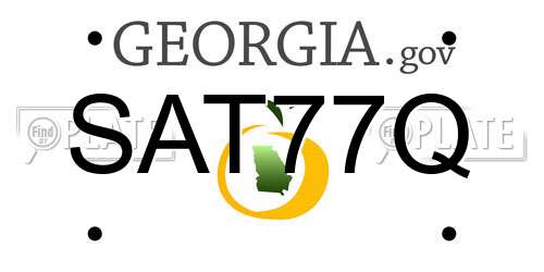 SAT77Q Georgia License Plate