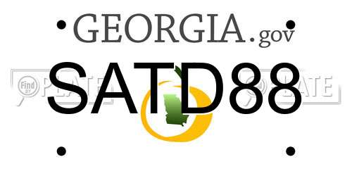 SATD88 Georgia License Plate