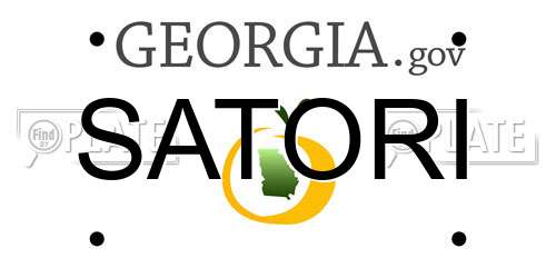 SATORI Georgia License Plate