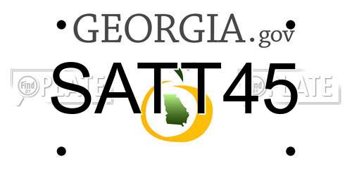 SATT45 Georgia License Plate