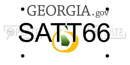 SATT66 Georgia License Plate
