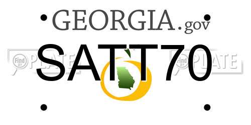 SATT70 Georgia License Plate