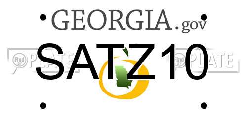 SATZ10 Georgia License Plate