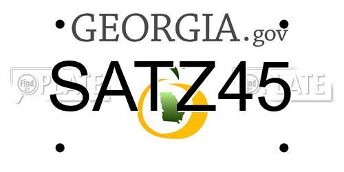SATZ45 Georgia License Plate
