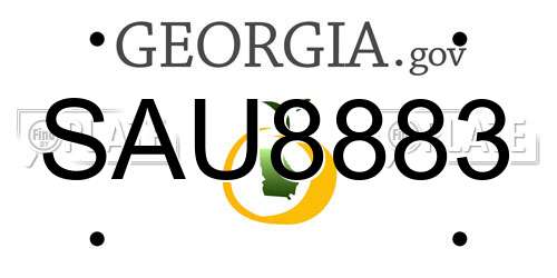 SAU8883 Georgia License Plate