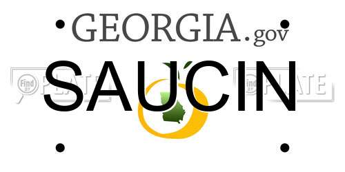 SAUCIN Georgia License Plate