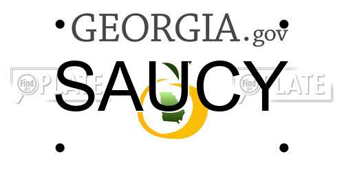 SAUCY Georgia License Plate