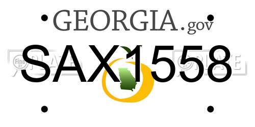 SAX1558 Georgia License Plate
