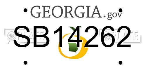 SB14262 Georgia License Plate