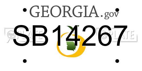 SB14267 Georgia License Plate