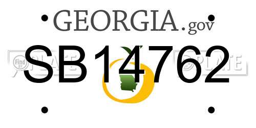 SB14762 Georgia License Plate