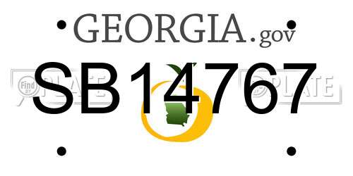 SB14767 Georgia License Plate