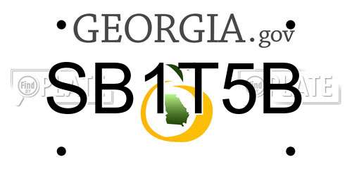 SB1T5B Georgia License Plate